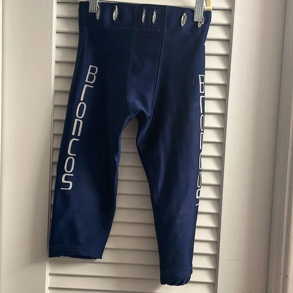 Champro Youth Small Lace Front Navy Football Practice Pants;Broncos in Orange